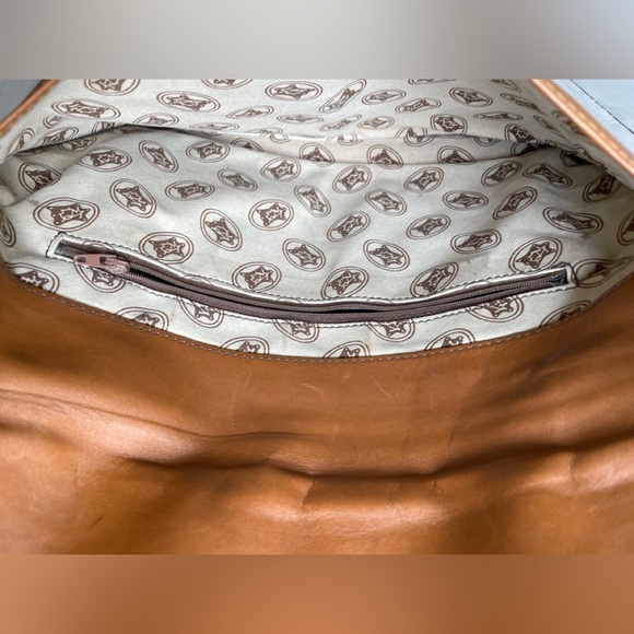 Vintage Cognac Leather pocket book/ handbag - Picture 8 of 8